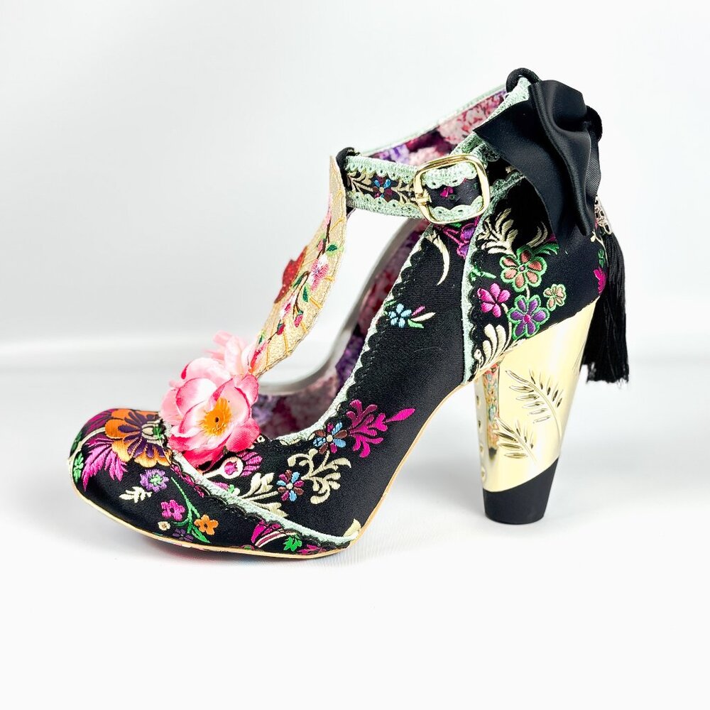 Irregular Choice Blossom Bunny Black Floral Heels – Size 40 / UK 7 – Rare - Picture 4 of 8